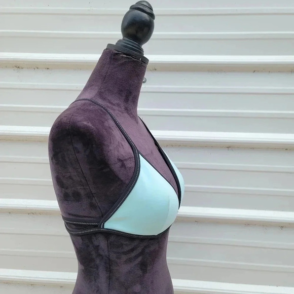 Victorias Secret Beach Sexy Mint 6TK Triangle Bikini String Stitched Swim Top l - Picture 12 of 14